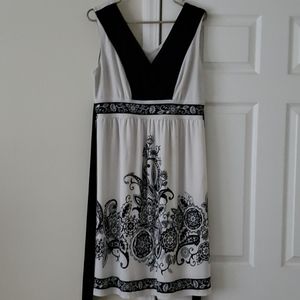 Black and white paisley dress